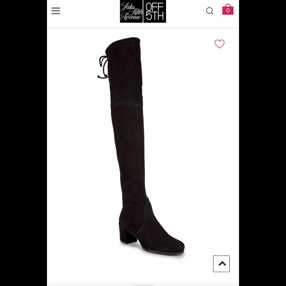 🚫SOLD🚫Stuart Weitzmen black suede over the knee - Picture 2 of 6
